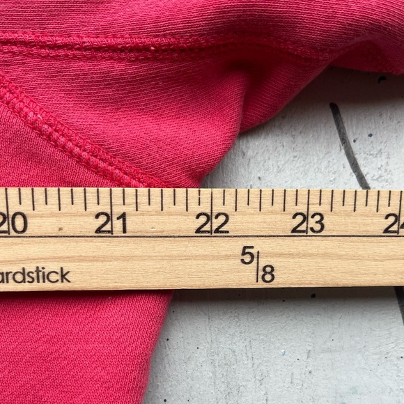 Women's Billabong x Wrangler Hoodie Red Solid Spell-Out M Surf Beach Outdoor - Picture 11 of 13